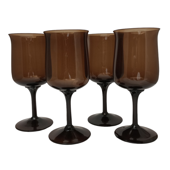 Lenox Crystal Espresso Brown Water Goblets - Picture 1 of 4